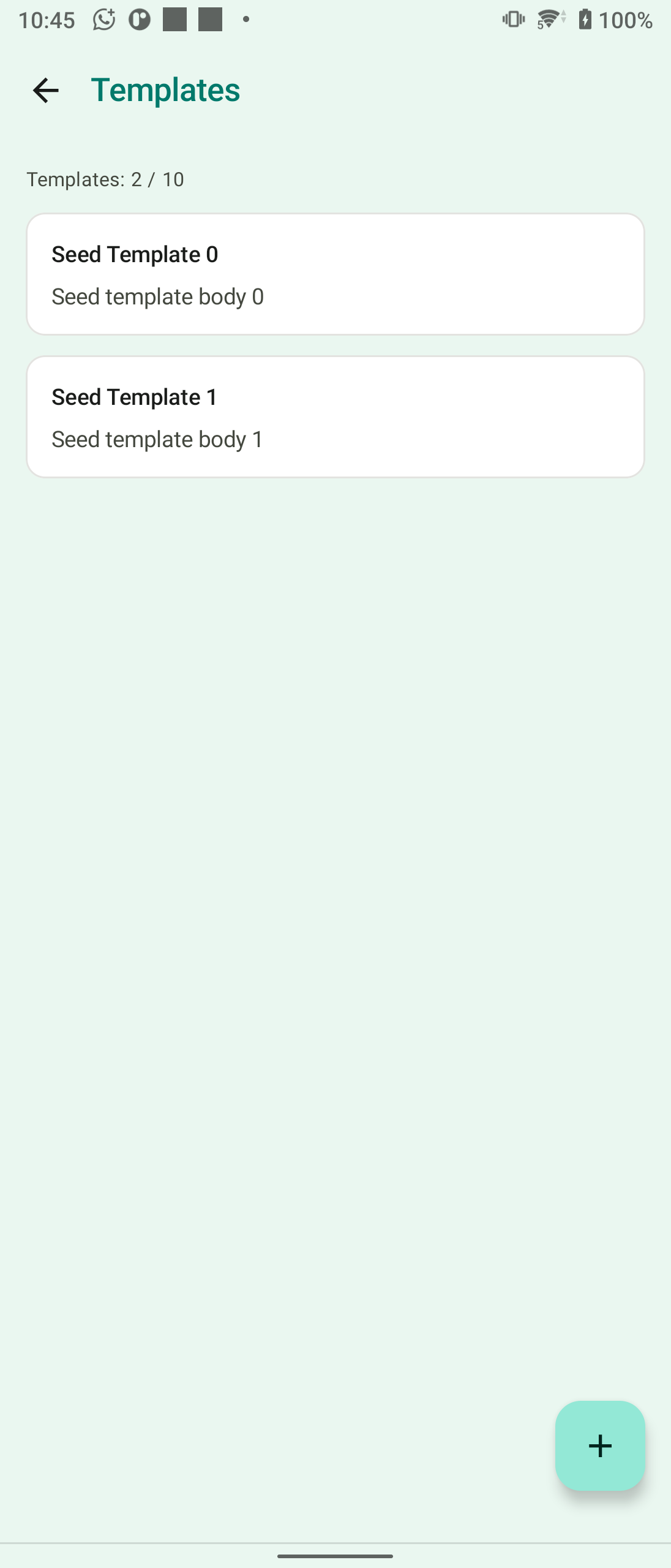 Auto Reply Ping Templates list with reusable reply bodies